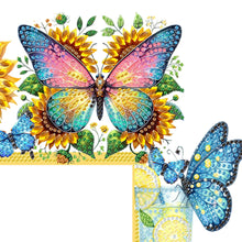 Load image into Gallery viewer, Butterfly Girl Flowers Diamond Art Door Right Angle Sign for Indoor Outdoor Wall