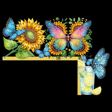 Load image into Gallery viewer, Butterfly Girl Flowers Diamond Art Door Right Angle Sign for Indoor Outdoor Wall