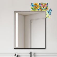Load image into Gallery viewer, Butterfly Girl Flowers Diamond Art Door Right Angle Sign for Indoor Outdoor Wall
