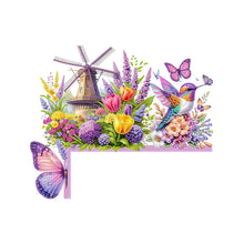 Load image into Gallery viewer, Butterfly Girl Flowers Diamond Art Door Right Angle Sign for Indoor Outdoor Wall