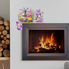 Load image into Gallery viewer, Butterfly Girl Flowers Diamond Art Door Right Angle Sign for Indoor Outdoor Wall