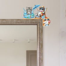 Load image into Gallery viewer, Butterfly Girl Flowers Diamond Art Door Right Angle Sign for Indoor Outdoor Wall