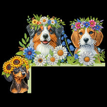 Load image into Gallery viewer, Butterfly Girl Flowers Diamond Art Door Right Angle Sign for Indoor Outdoor Wall