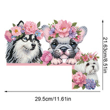 Load image into Gallery viewer, Butterfly Girl Flowers Diamond Art Door Right Angle Sign for Indoor Outdoor Wall