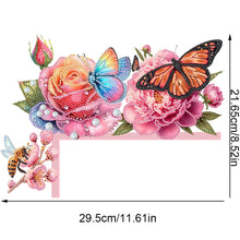 Load image into Gallery viewer, Butterfly Girl Flowers Diamond Art Door Right Angle Sign for Indoor Outdoor Wall
