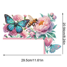 Load image into Gallery viewer, Butterfly Girl Flowers Diamond Art Door Right Angle Sign for Indoor Outdoor Wall