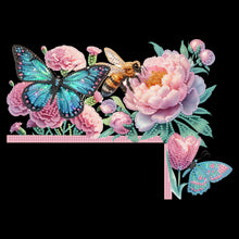 Load image into Gallery viewer, Butterfly Girl Flowers Diamond Art Door Right Angle Sign for Indoor Outdoor Wall