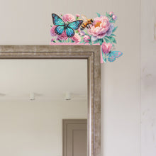 Load image into Gallery viewer, Butterfly Girl Flowers Diamond Art Door Right Angle Sign for Indoor Outdoor Wall