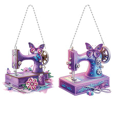 Load image into Gallery viewer, 2 Pcs Sewing Machine Diamond Art Hanging Pendant Diamond Painting Home Decor