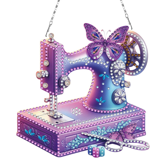2 Pcs Sewing Machine Diamond Art Hanging Pendant Diamond Painting Home Decor