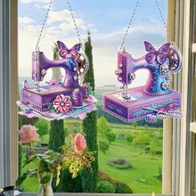 Load image into Gallery viewer, 2 Pcs Sewing Machine Diamond Art Hanging Pendant Diamond Painting Home Decor
