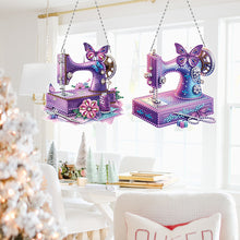 Load image into Gallery viewer, 2 Pcs Sewing Machine Diamond Art Hanging Pendant Diamond Painting Home Decor
