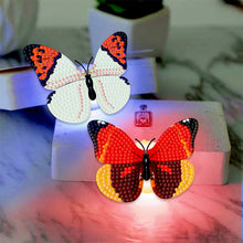 Load image into Gallery viewer, 6Pcs Butterfly DIY Diamond Painting Decorative Stickers Set with Light DIY Gifts