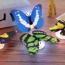 Load image into Gallery viewer, 6Pcs Butterfly DIY Diamond Painting Decorative Stickers Set with Light DIY Gifts