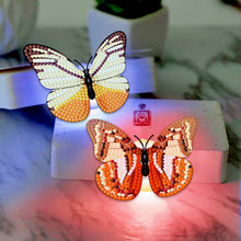 Load image into Gallery viewer, 6Pcs Butterfly DIY Diamond Painting Decorative Stickers Set with Light DIY Gifts