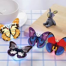 Load image into Gallery viewer, 6Pcs Butterfly DIY Diamond Painting Decorative Stickers Set with Light DIY Gifts