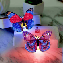 Load image into Gallery viewer, 6Pcs Butterfly DIY Diamond Painting Decorative Stickers Set with Light DIY Gifts
