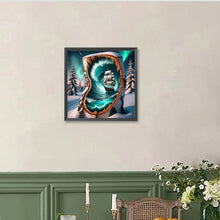 Load image into Gallery viewer, Diamond Painting - Full Round - Snowy Night Aurora Waves Sailboat (40*40CM)