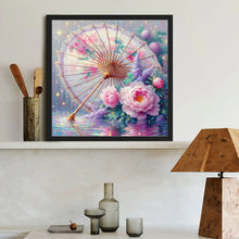 Load image into Gallery viewer, Diamond Painting - Full Round - Peony Flower Oil-Paper Umbrella (40*40CM)