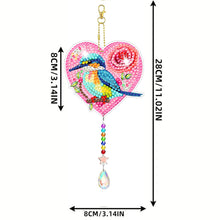 Load image into Gallery viewer, 4Pcs Acrylic Love Flower Hummingbird Diamond Art Painting Suncatchers Home Decor