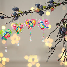 Load image into Gallery viewer, 4Pcs Acrylic Love Flower Hummingbird Diamond Art Painting Suncatchers Home Decor