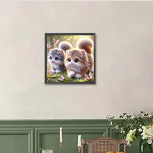 Load image into Gallery viewer, Diamond Painting - Full Round - Double Cat (40*40CM)