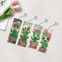 Load image into Gallery viewer, 3Pcs Special Shape Cactus Diamond Art Bookmark with Pendant for Adults Beginners