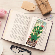 Load image into Gallery viewer, 3Pcs Special Shape Cactus Diamond Art Bookmark with Pendant for Adults Beginners