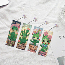 Load image into Gallery viewer, 3Pcs Special Shape Cactus Diamond Art Bookmark with Pendant for Adults Beginners