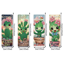 Load image into Gallery viewer, 3Pcs Special Shape Cactus Diamond Art Bookmark with Pendant for Adults Beginners