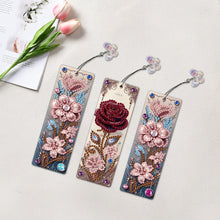Load image into Gallery viewer, 3Pcs Special Shape Cactus Diamond Art Bookmark with Pendant for Adults Beginners