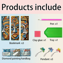 Load image into Gallery viewer, 3Pcs Special Shape Cactus Diamond Art Bookmark with Pendant for Adults Beginners