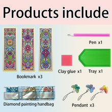 Load image into Gallery viewer, 3Pcs Special Shape Cactus Diamond Art Bookmark with Pendant for Adults Beginners