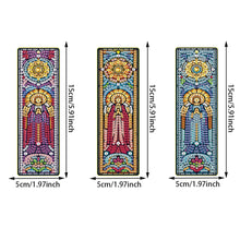 Load image into Gallery viewer, 3Pcs Special Shape Cactus Diamond Art Bookmark with Pendant for Adults Beginners