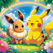 Load image into Gallery viewer, Diamond Painting - Full Round - Pok¨¦mon Pikachu Eevee (40*40CM)