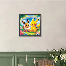Load image into Gallery viewer, Diamond Painting - Full Round - Pok¨¦mon Pikachu Eevee (40*40CM)