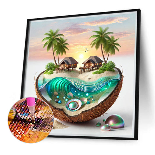 Diamond Painting - Full Round - Coconut Beach (40*40CM)