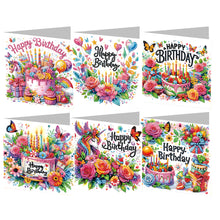 Load image into Gallery viewer, 6pcs Diamond Painting Greeting Cards DIY Diamond Art Cards Handmade Arts Crafts