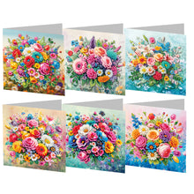 Load image into Gallery viewer, 6pcs Diamond Painting Greeting Cards DIY Diamond Art Cards Handmade Arts Crafts