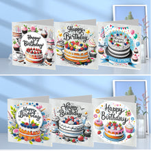 Load image into Gallery viewer, 6pcs Diamond Painting Greeting Cards DIY Diamond Art Cards Handmade Arts Crafts