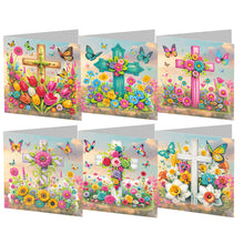 Load image into Gallery viewer, 6pcs Diamond Painting Greeting Cards DIY Diamond Art Cards Handmade Arts Crafts