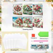 Load image into Gallery viewer, 6pcs Diamond Painting Greeting Cards DIY Diamond Art Cards Handmade Arts Crafts