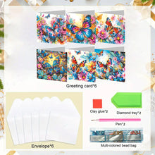 Load image into Gallery viewer, 6pcs Diamond Painting Greeting Cards DIY Diamond Art Cards Handmade Arts Crafts
