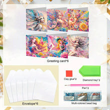 Load image into Gallery viewer, 6pcs Diamond Painting Greeting Cards DIY Diamond Art Cards Handmade Arts Crafts