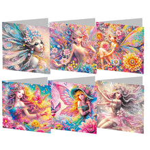Load image into Gallery viewer, 6pcs Diamond Painting Greeting Cards DIY Diamond Art Cards Handmade Arts Crafts