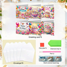 Load image into Gallery viewer, 6pcs Diamond Painting Greeting Cards DIY Diamond Art Cards Handmade Arts Crafts