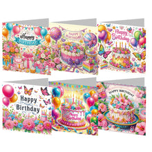 Load image into Gallery viewer, 6pcs Diamond Painting Greeting Cards DIY Diamond Art Cards Handmade Arts Crafts