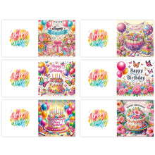 Load image into Gallery viewer, 6pcs Diamond Painting Greeting Cards DIY Diamond Art Cards Handmade Arts Crafts