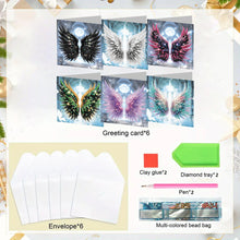 Load image into Gallery viewer, 6Pcs DIY Diamond Painting Greeting Card with Envelope 5D DIY Drill Painting Card