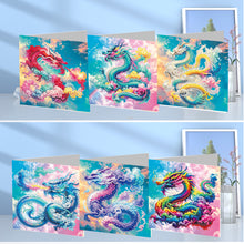 Load image into Gallery viewer, 6Pcs DIY Diamond Painting Greeting Card with Envelope 5D DIY Drill Painting Card